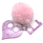 Fierce & Foxy Self Defense Key chain with POM POM & No Touch Door Opener