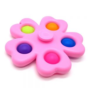 Pop It Fidget & Flower Fidget Spinner 2in1- The Ultimate Fidget -Pink