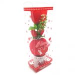 Rose Velvet Heart & Mini Mug Happy Valentines Day Gift Set