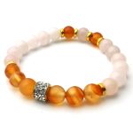 Caruelian Rose Quartz Clairity & Love Natural Stone Bracelet-1