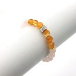 Caruelian Rose Quartz Clairity Stone Bracelet-2