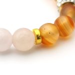 Caruelian Rose Quartz Clairity Stone Bracelet-3