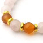 Caruelian Rose Quartz Clairity Stone Bracelet-4
