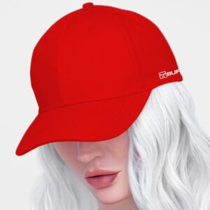 Bufftee Plain Cap – 5 Panel Promo Hat – Red